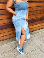 Denim Tube Pocket Dress