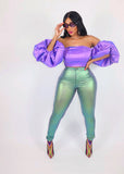 SOLD OUT Metallic Green Pants