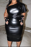 Curvy Bombshell Leather Dress