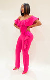 Pink with Envy Ruffle Jumper