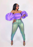 SOLD OUT Metallic Green Pants