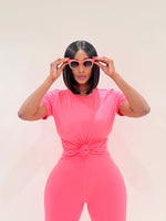 2 Piece Pink Lounge Set