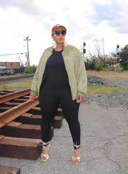 Curvy Bomber Jacket