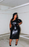 Curvy Bombshell Leather Dress