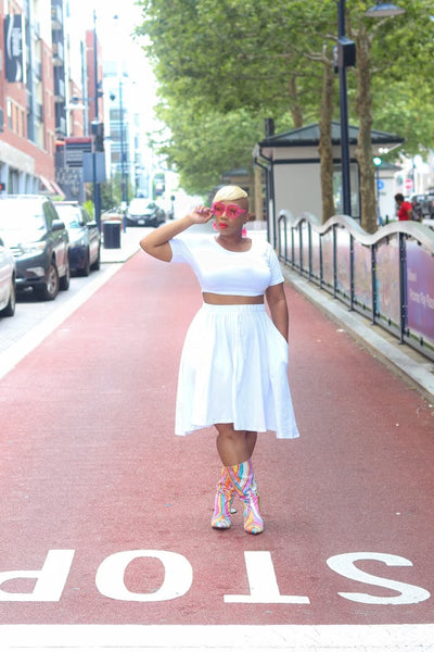 Curvy White 2 Piece Set