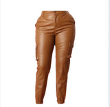 Leather Cargo Pants