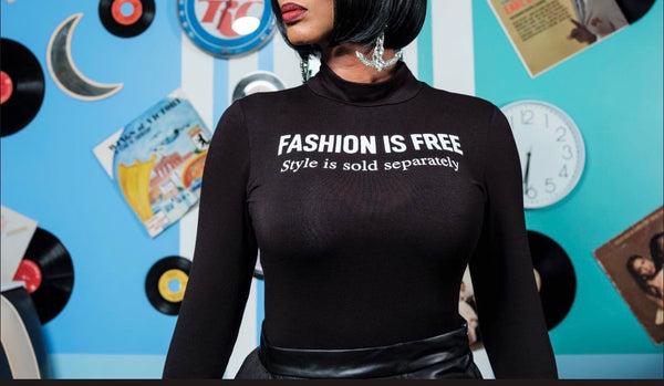 Fashion Is Free Bodysuit BLK